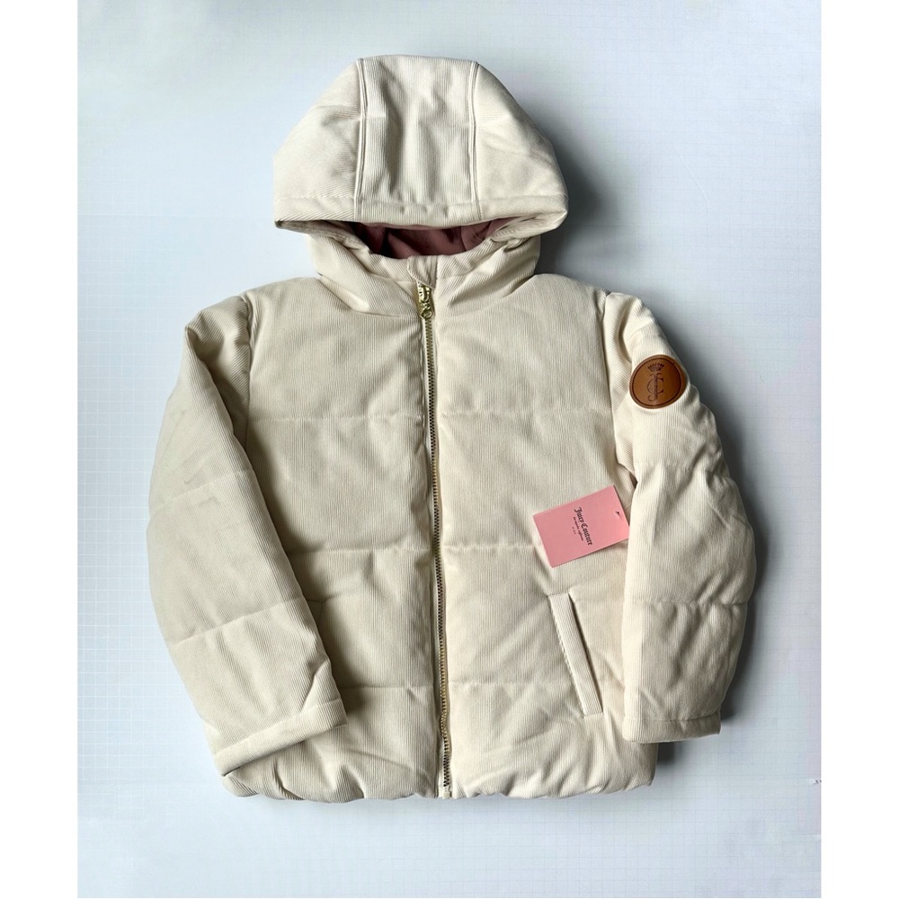 NWT Juicy Couture Cream Puffer Jacket for Kids